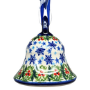 Ceramic Holiday Bell - Winter Wonderland Pattern