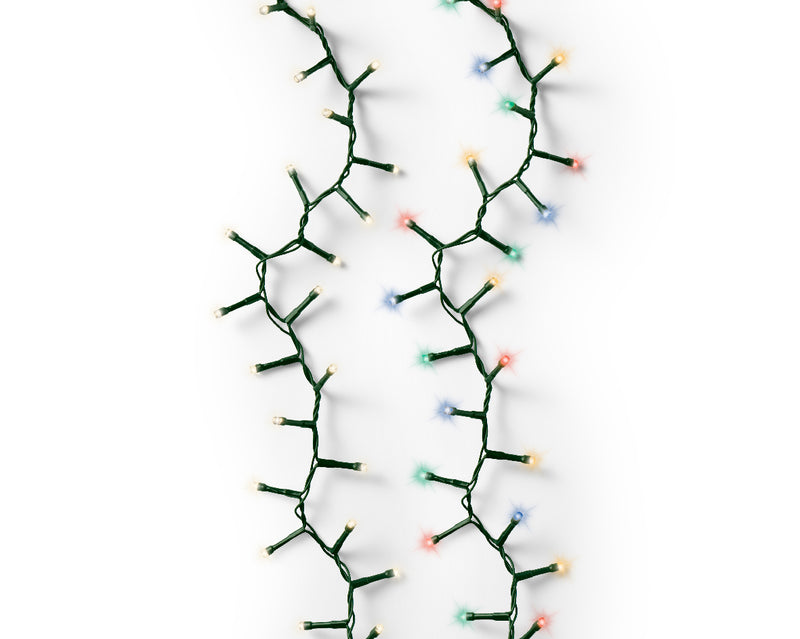LED Rice String Light - 1000 Lights - Warm White or Multicolor - Green Wire