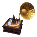 Lighted Musical Rotating Phonograph - 14 inch