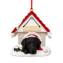 Ceramic Doghouse Ornament - Labrador - Black - Animals - by E&S Pets