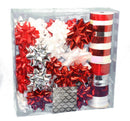 Holiday Ribbon And Bow Kit - Red/White/Silver - Gift Shoppe >> Gift Wrap - by Expressive Design