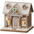 Lighted Post Office Gingerbread House