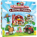 Old Macdonald's Farm 6-Pack Mini Shaped Jigsaw Puzzles