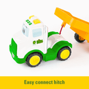 John Deere Lights and Sounds Farmin' Friends Toy Hauling Set with Truck and Backhoe Tractor - Toy Shoppe >> Cars and Trucks -
