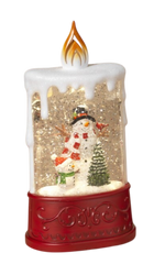 Christmas B/O Lighted Spinning Water Globe Candle