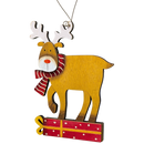 Dasher's Gift Box Bound: Hand-Painted Plywood Ornament