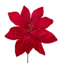 Red Velvet Poinsettia Stem - 22 Inch