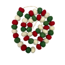 Wool and Felt Garland  - Green, Red and White