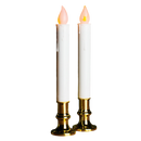 2 Pack Window Candle with Gold Base