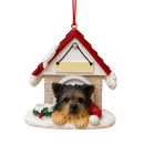 Ceramic Doghouse Ornament - Yorkie - Animals - by E&S Pets