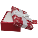 Gift Box for Gift Cards - 5" x 3.75" - Red Snowflake & Cream