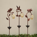 Solar-Powered Bronzed Animal Garden Stake - - Home & Living >> Garden - by Gerson