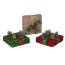 Glittering Holiday Gift Decoration -