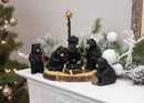 6 Piece 9.5 Inch Black Bear Nativity Set