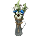 Daisy Flower in Metal Watering Can - 18" -