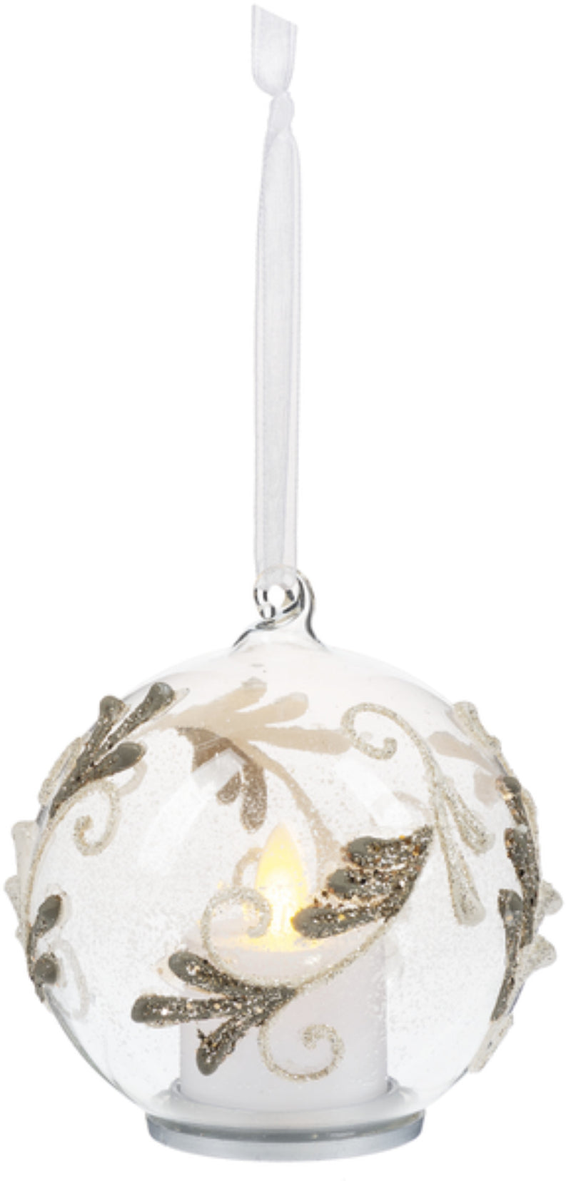 Ornament with Flickering Flame LED - Without Pinecones - The Country Christmas Loft