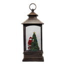 Lighted Spinning Waterglobe Lantern - Santa Delivering Gifts