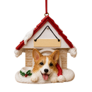 Ceramic Doghouse Ornament - Welsh Corgi - Animals - by E&S Pets