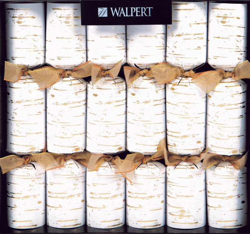 Walpert Holiday Crackers -12 Inch Gold Birch 6 Piece