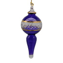 Lattice Glass Ornaments With Gold Accents - Purple Ball with Finial - Egyptian Glass - by Egyptian Museum - view 3