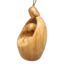 Modern Style Nativity Scene Ornament - Olive Wood - 3 Inch