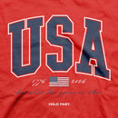 Hold Fast USA Strong Red T-Shirt - - Clothing >> T-Shirts - by Kerusso - view 2