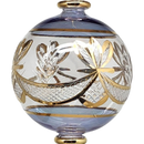Special Etching Crystal Ball with Dangles Ornament - Blue