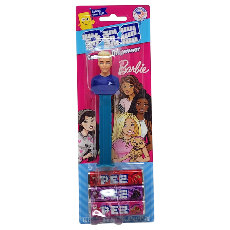 Pez Barbie Dispenser with 3 Candy rolls - Ken