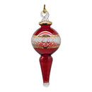 Lattice Glass Ornaments With Gold Accents - Red Ball with Finial - Egyptian Glass - by Egyptian Museum