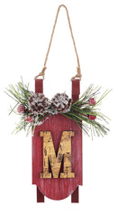 Monogram Sled Ornament -