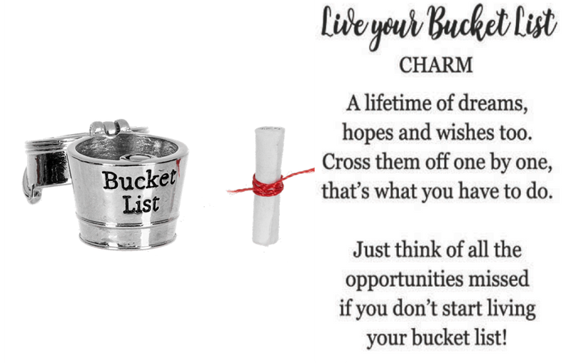 Live Your Bucket List Charm