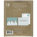 Handmade Greetings Boxed Cards - Three Snowmen