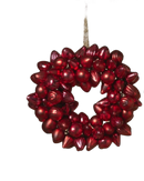 Handblown  Red Glass Ornament Wreath