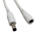 3 foot long DC power plug extension - 5.5mm/2.1mm plug - White