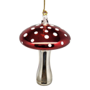 Shiny Cutes Red Mushroom Egyptian Glass Ornament