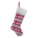Reindeer & Snowflake Knit Stocking - Christmas >> Stockings - by Kurt Adler