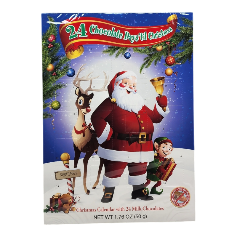 Chocolate Advent Calendar (1.76 oz) - Santa and Friends
