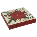 Pop-Up Gift Card Box (Red Plaid & Glitter Poinsettia)