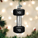 Dumbell Weight Glass Ornament