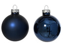 Glass 2.4" Ornaments - 10 piece Set - Night Blue