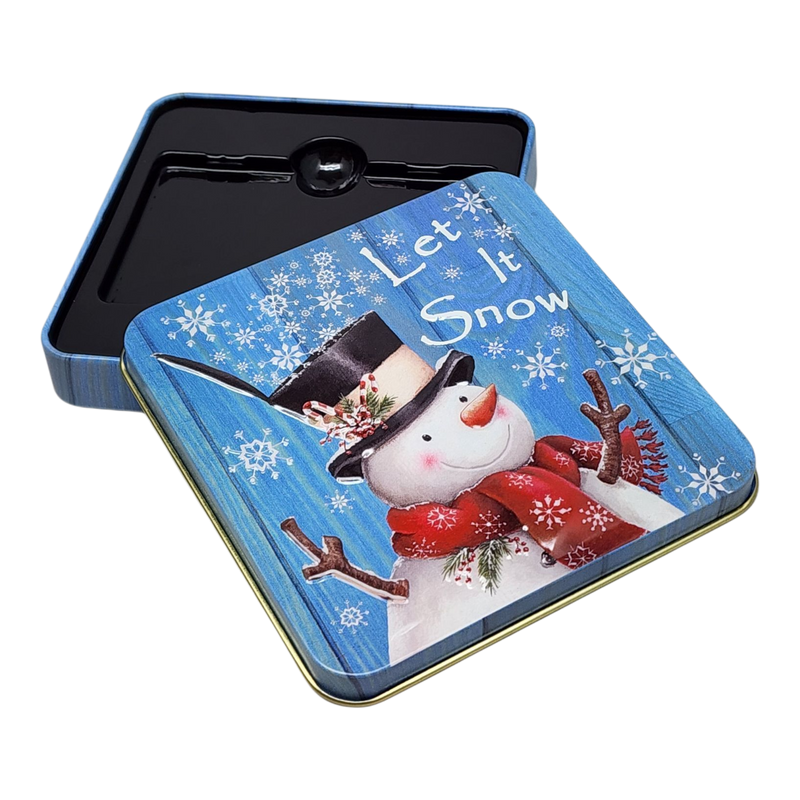 Christmas Gift Card Tin - Let It Snow Snowman
