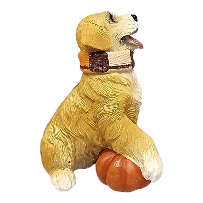 Charming Harvest Golden Retriever Figurine