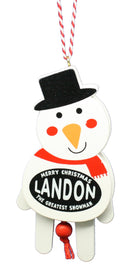 Dancing Wooden Ornament (L - Z) -