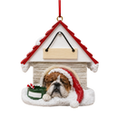 Ceramic Doghouse Ornament - Bulldog - Animals - by E&S Pets