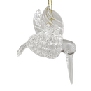Spunglass Ornament - Clear Hummingbird