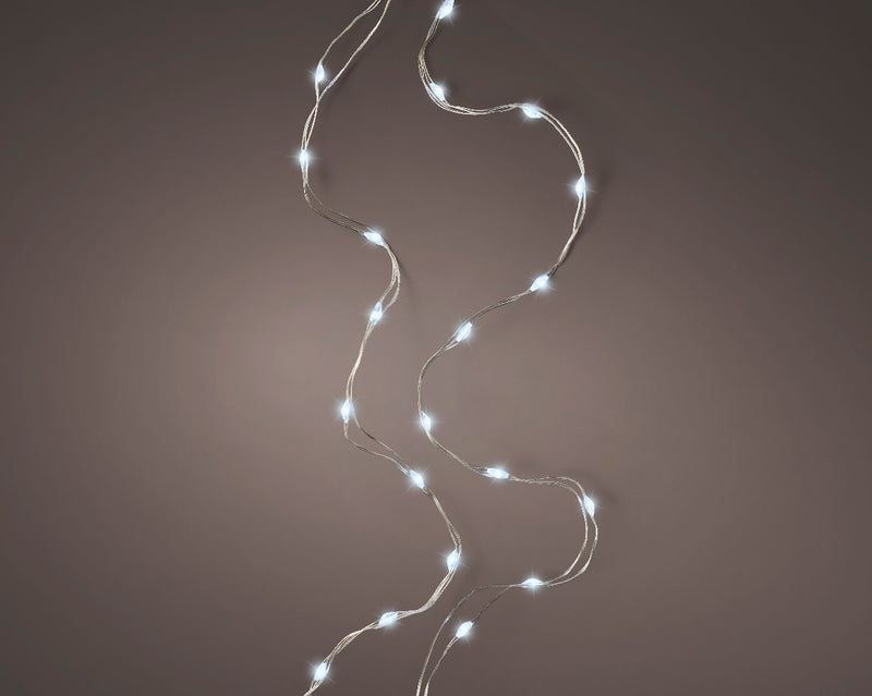 Micro Wire String Lights - 100 LED - Cool White - Silver Wire