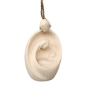 Modern Style Nativity Scene Ornament - Maple - 2 Inch