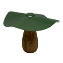 Metal and Mango Wood Mushroom  - Olive Green - Home & Living >> Decor - by Gerson