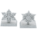 Lighted Snowflake Stocking Hanger - 2 Piece Set - Christmas >> Stockings - by Roman - view 2