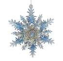 Icy Blue Gem Snowflake Ornament - Christmas >> Ornaments >> Snowflakes - by Kurt Adler
